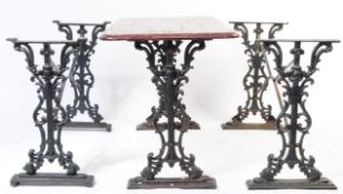 THREE EARLY 20TH CENTURY PUB / BISTRO CAFE TABLES