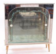 MID CENTURY 1950S GLASS & MIRROR BACK CHINA CABINET