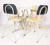 STEELUX LONDON - SET OF RETRO GARDEN OUTDOOR TABLE & CHAIRS