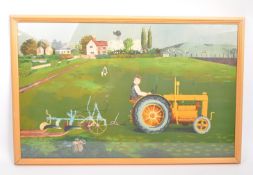 KENNETH ROWNTREE - 'TRACTOR' LITHOGRAPH PRINT FRAMED