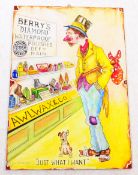 BERRYS POLISH - HAND PAINTED ADVERTISING BOARD