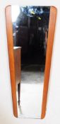 MID 20TH CENTURY TEAK ATOMIC WALL MIRROR