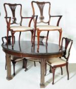 19TH CENTURY VICTORIAN DINING TABLE & CHAIRS