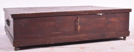 VINTAGE 20TH CENTURY STAINED PINED UNDER STORAGE / TABLE