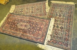 COLLECTION OF THREE 20TH CENTURY ROYAL KESHAN RUGS