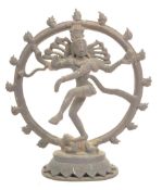 LATE 19TH CENTURY INDIAN DANCING SHIVA BRONZE TEMPLE STATUE