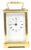 20TH CENTURY MALLORY OF BATH BRASS CARRIAGE CLOCK