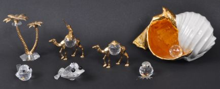 SWAROVSKI - COLLECTION GOLD PLATED CRYSTAL ORNAMENTS