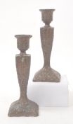 PAIR OF EARLY 20TH CENTURY FRENCH CHINESE CANDLE STICKS