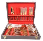 VINTAGE 20TH CENTURY GLOSSWOOD MANNER CANTEEN OF CUTLERY