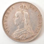 19TH CENTURY 1888 DOUBLE FLORIN - INVERTED 1 IN VICTORIA