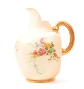 ROYAL WORCESTER - EARLY 20TH CENTURY BLUSH PORCELAIN JUG