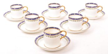 BRIDGWOOD CHINA - LATE 19TH CENTURY DEMITASSE SERVICE