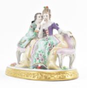 SITZENDORF - EARLY 20TH CENTURY PORCELAIN FIGURAL GROUP