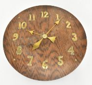 AMERICAN ARTS & CRAFTS STYLE OAK CASED WALL CLOCK