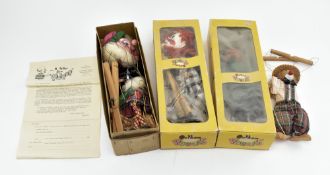 PELHAM PUPPETS - FOUR VINTAGE PUPPETS, THREE BOXED