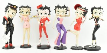 BETTY BOOP - SIX VINTAGE RESIN FIGURINES