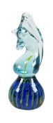 MDINA - STUDIO GLASS PAPERWEIGHT IN THE FORM OF A SEAHORSE