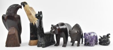 COLLECTION OF SIX VINTAGE ANIMAL TRINKET FIGURINES
