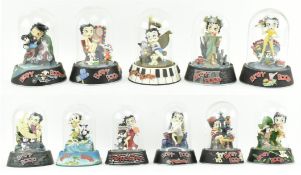 BETTY BOOP - COLLECTION OF ELEVEN RESIN FIGURINES IN DOMES
