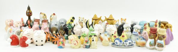 COLLECTION OF NOVELTY CERAMIC SALT & PEPPER SHAKERS