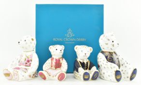 ROYAL CROWN DERBY - THE CAMBRIDGE FAMILY OF TEDDY BEARS