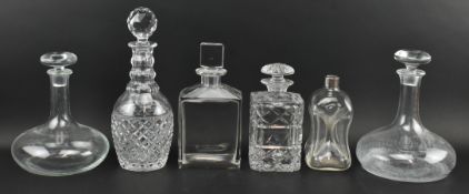 COLLECTION OF 20TH CENTURY & REPRODUCTION GLASS DECANTERS