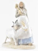 ROYAL COPENHAGEN - PORCELAIN FIGURINE OF GIRL WITH GOATS