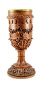 19TH CENTURY CARVED HARDWOOD DRINKING GOBLET