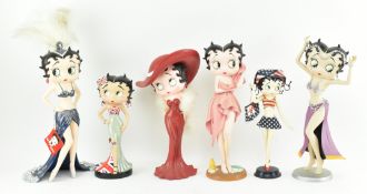 BETTY BOOP - SIX VINTAGE RESIN FIGURINES
