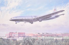 OF MILITARY INTEREST - BARRY WALDING SIGNED BRABAZON PRINT