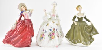ROYAL DOULTON - THREE LATE 20TH CENTURY DOULTON LADIES