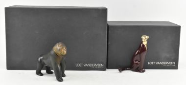 LOET VANDERVEEN - TWO LOST WAX PROCESS BRONZE FIGURINES