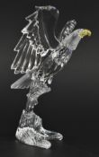 SWAROVSKI - CRYSTAL GLASS FIGURINE OF AN EAGLE IN ORIG. CASE