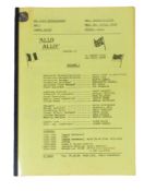 'ALLO 'ALLO! (BBC SITCOM) - ORIGINAL SERIES THREE CAMERA SCRIPT