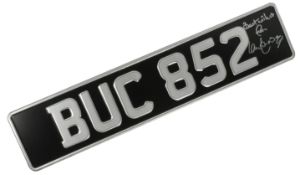 DAD'S ARMY (BBC SITCOM) - SIGNED JONES' VAN NUMBER PLATE