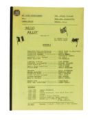 'ALLO 'ALLO! (BBC SITCOM) - ORIGINAL SERIES THREE CAMERA SCRIPT