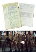 DAD'S ARMY (BBC SITCOM) - ORIGINAL HANDWRITTEN MANUSCRIPT 'SERGEANT, SAVE MY BOY!'