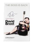 THE OFFICE - RICKY GERVAIS SIGNED DAVID BRENT 8X12