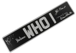 DOCTOR WHO - THE DAEMONS - SIGNED PROP BESSIE NUMBERPLATE