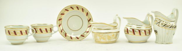 GROUP OF SIX 19TH CENTURY FLIGHT BARR & BARR PROCELAIN PIECES