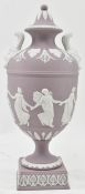 WEDGWOOD LILAC JASPER WARE TWIN HANDLED URN VASE