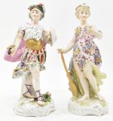 PAIR OF SITZENDORF GERMAN CIRCA 1900S PORCELAIN FIGURES