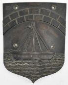 VICTORIAN 19TH CENTURY BRONZE WALL BUSINESS INSURANCE PLAQUE