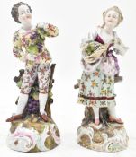 PAIR OF VOLKSTEDT GERMAN LATE 19TH CENTURY CHINA FIGURES