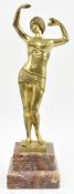 AFTER PAUL PHILIPPE - ART DECO STYLE GILDED BRONZE DANCER
