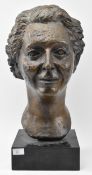 ISMOND ROSEN (1924-1996) - 1983 CAST BRONZE PORTRAIT SCULPTURE