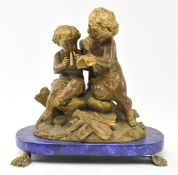 FRENCH 19TH CENTURY ORMOLU FIGURAL GROUP OF MUSICAL CHERUBS