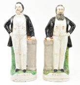 PAIR OF 19TH CENTURY STAFFORDSHIRE MOODY & SANKEY FIGURES