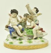 BELIEVED RUDOLSTADT - CIRCA 1900 PORCELAIN CHERUB CENTREPIECE
